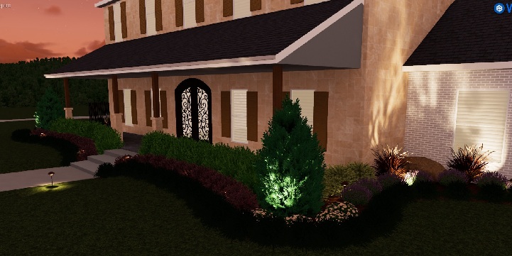 Backyard landscape design in Gilmer, TX